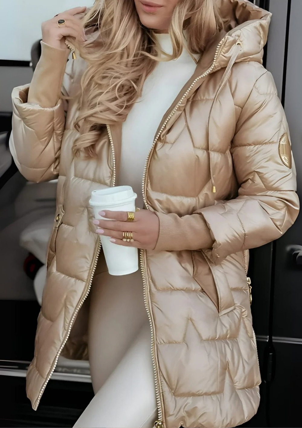 Lira Quilted Hooded Winter Coat Coat