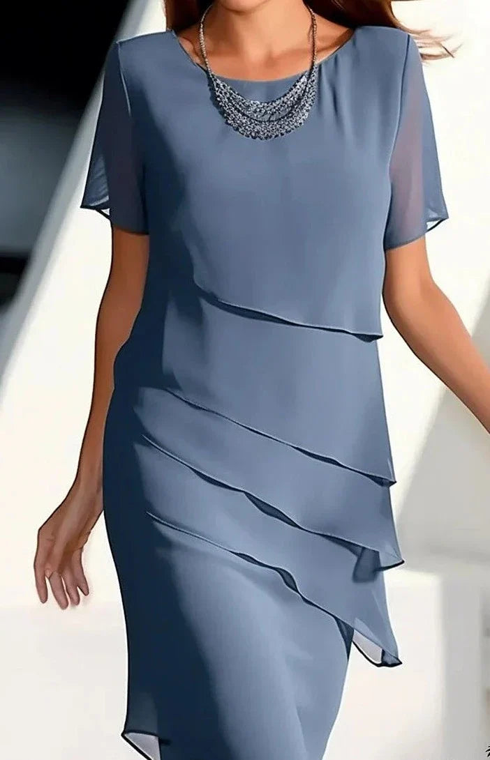 Karen Short-Sleeve Shift Dress