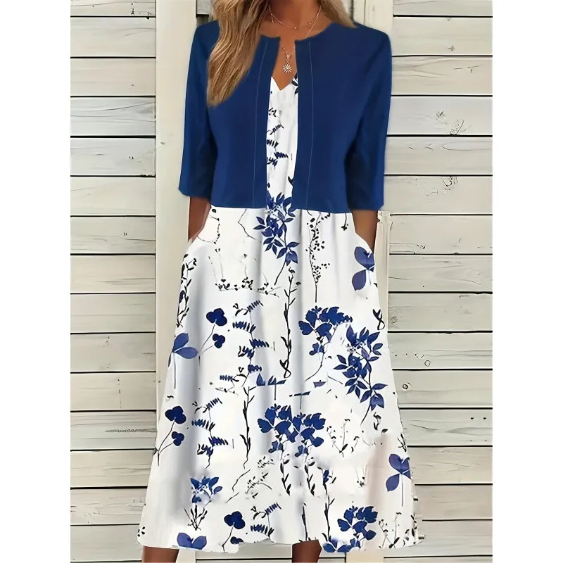 Colette Floral Two-Piece Coordinated Outfit Set for Women's Fashion Style