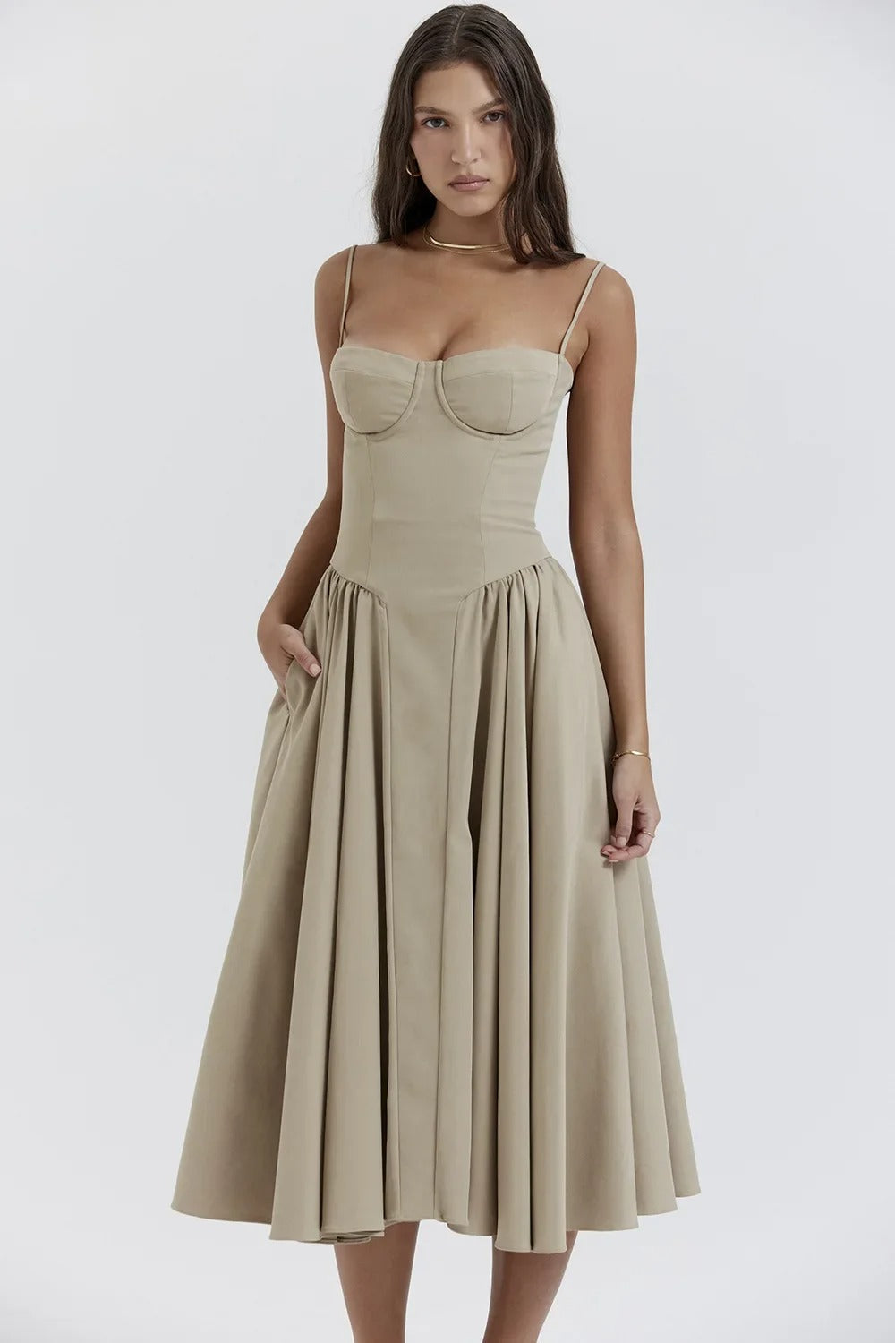 Michaela Sleeveless Midi Dress
