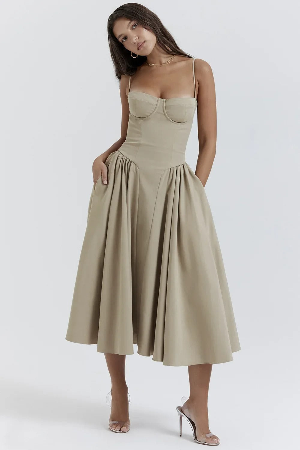 Michaela Sleeveless Midi Dress