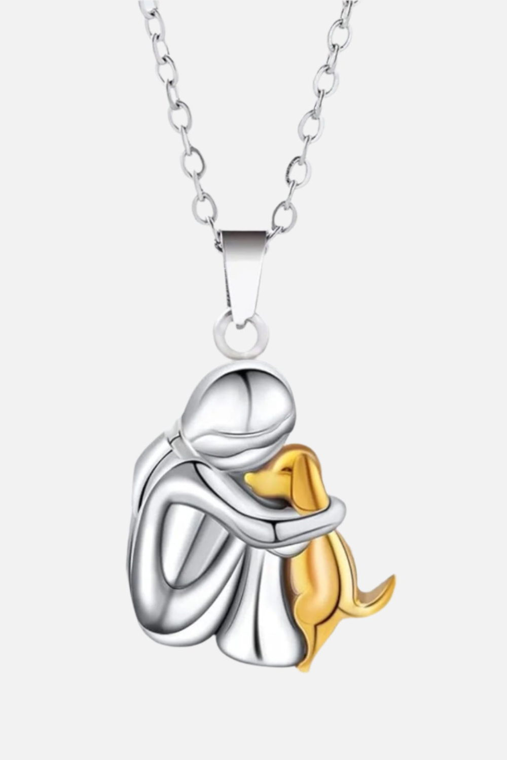 Xian Embrace Dog Pendant Necklace