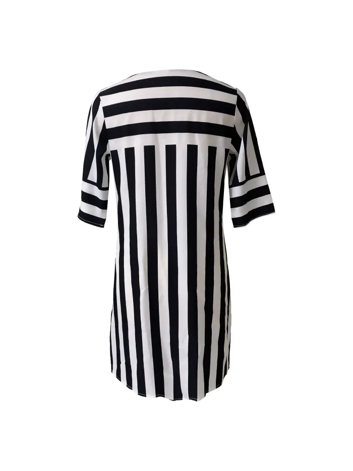 Faith Casual Striped V-Neck Dress