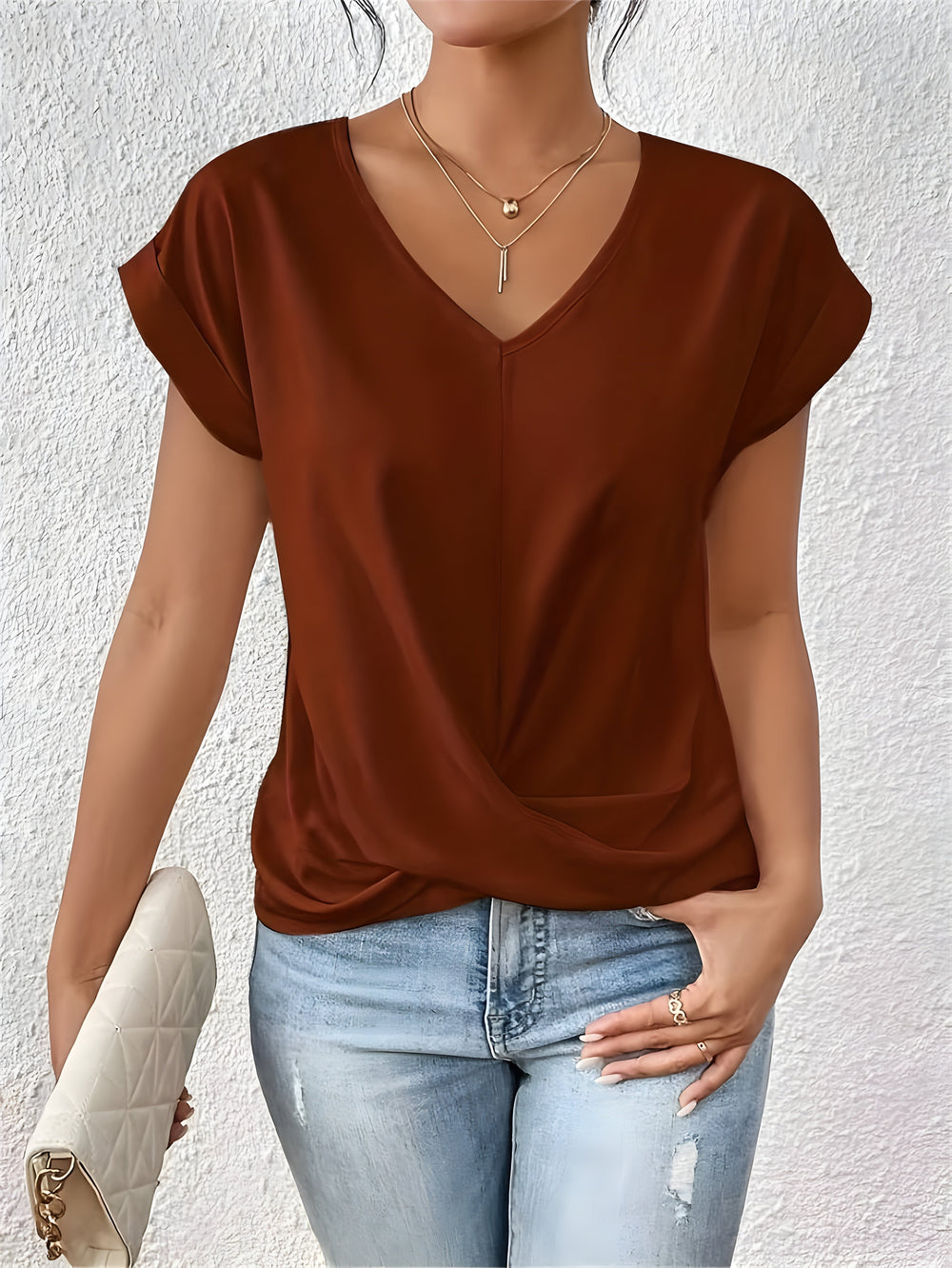 Velani Front-Knot Top with Modern Versatile Silhouette