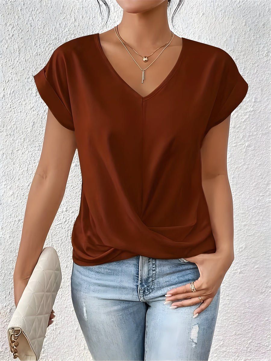 Velani Front-Knot Top with Modern Versatile Silhouette