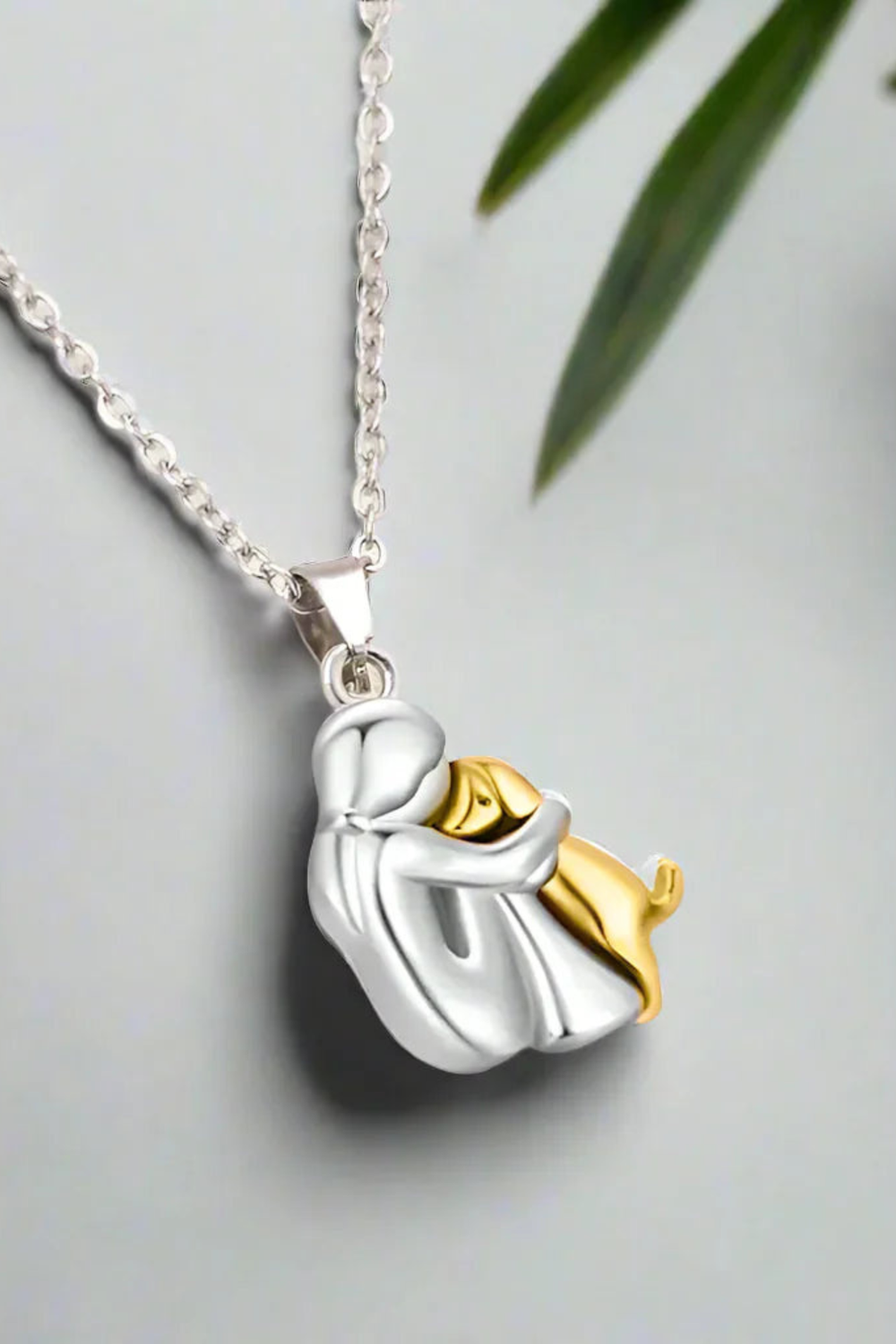 Xian Embrace Dog Pendant Necklace