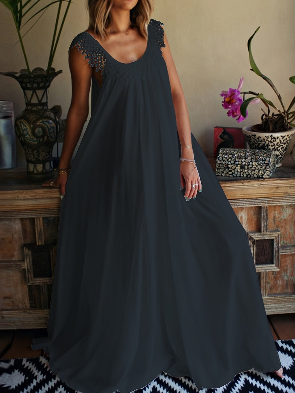 Seraphina Plus Size Bohemian Lace Dress