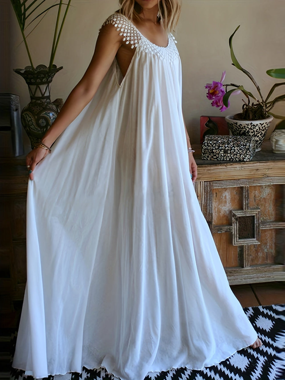 Seraphina Plus Size Bohemian Lace Dress