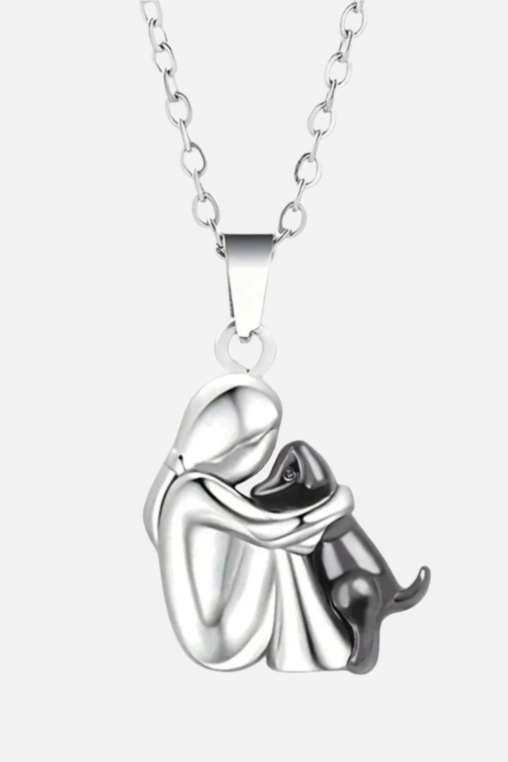 Xian Embrace Dog Pendant Necklace