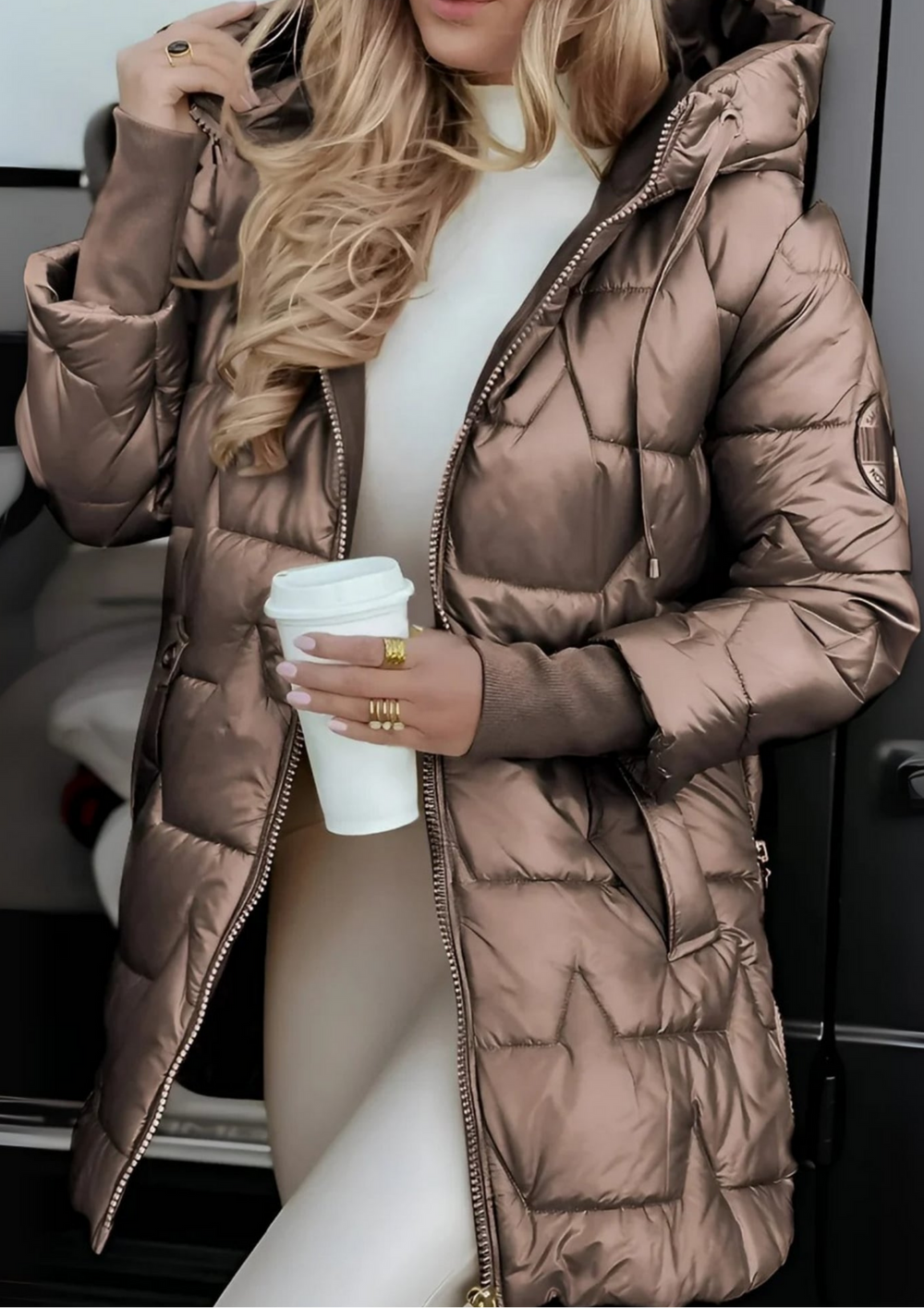 Lira Quilted Hooded Winter Coat Coat