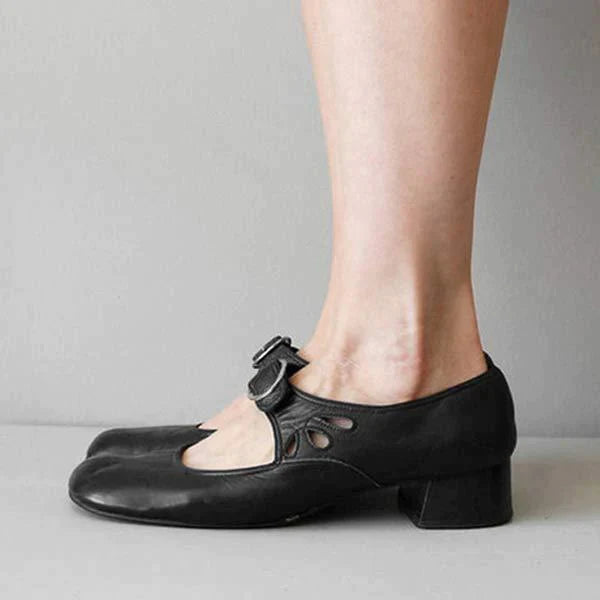 Jocelyne Leather Wedge Sandals