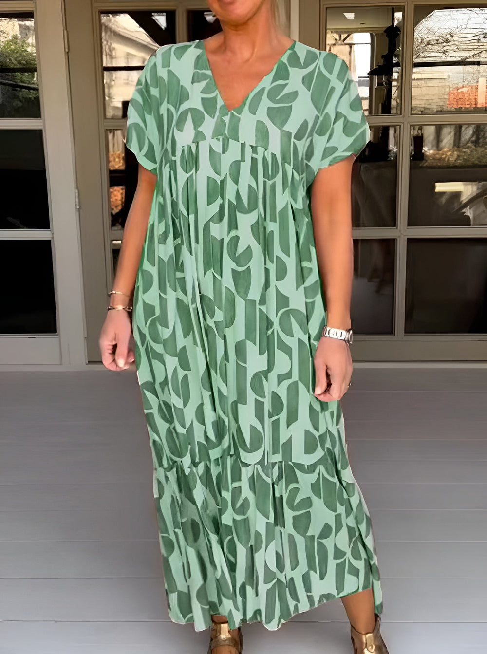 Colette Flowing V-Neck Dress