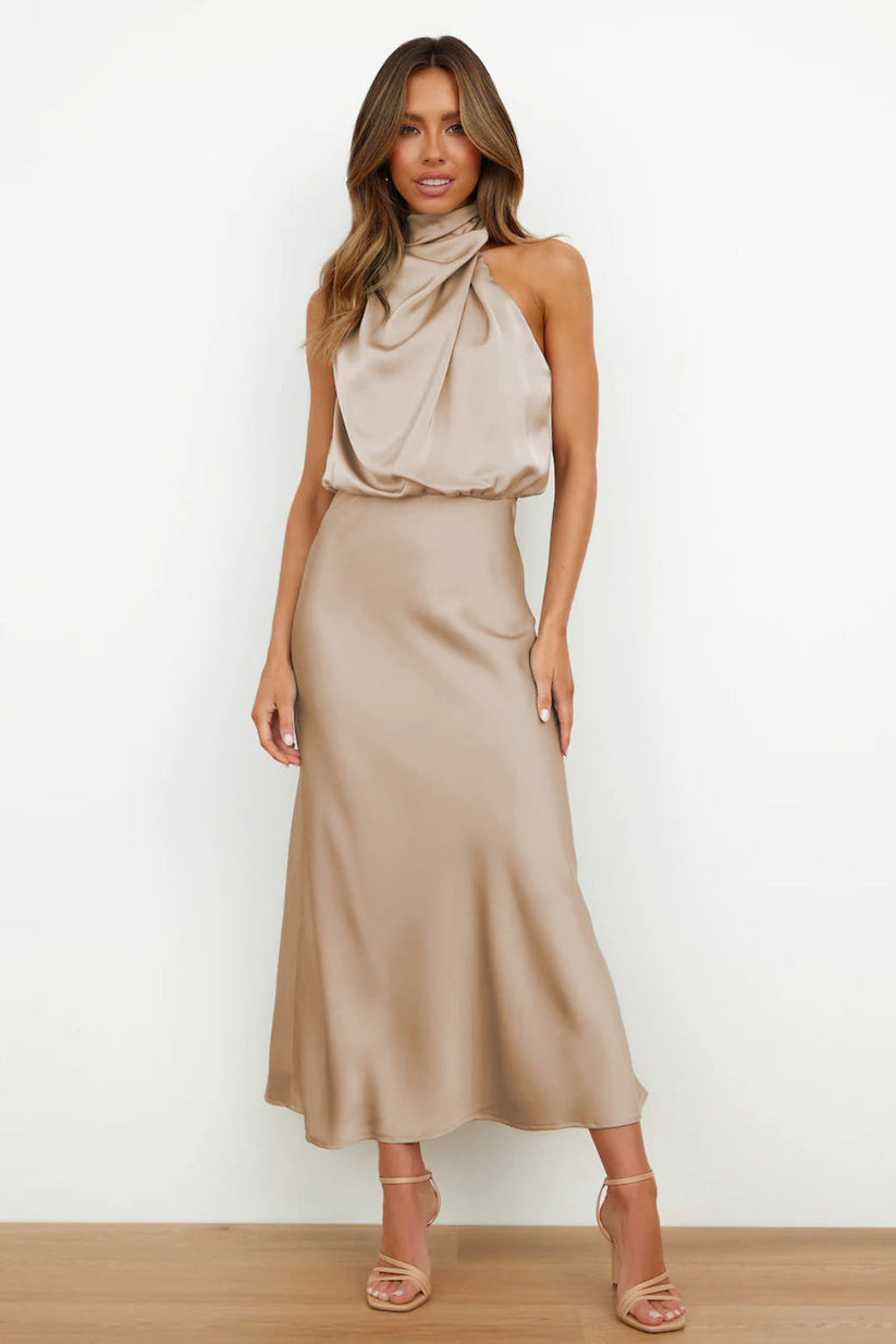 Vasia Satin Maxi Dress