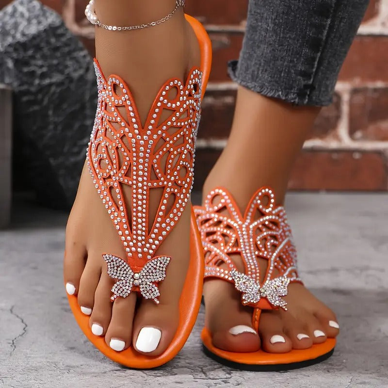 Ellie Faux Leather Cushioned Comfort Slide Sandals