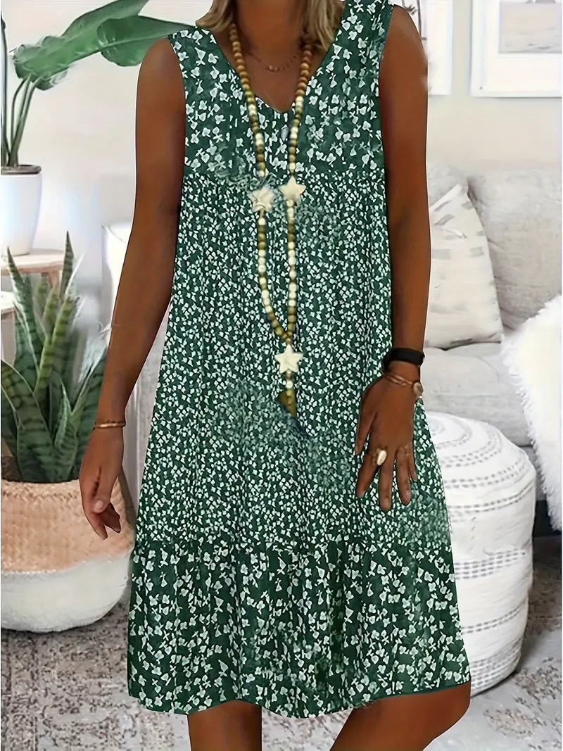 Maarika Sleeveless Floral Dress