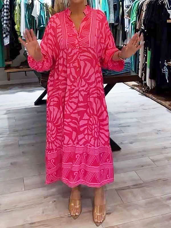 Mira Printed Cotton Midi Dress