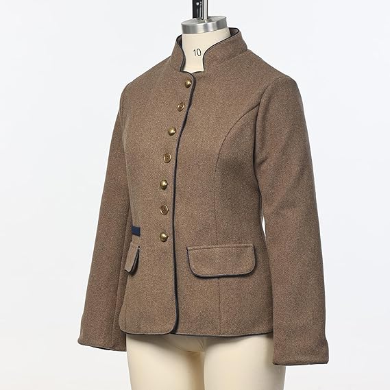 Solé Refined Elegant Short Jacket with Pockets - Brown