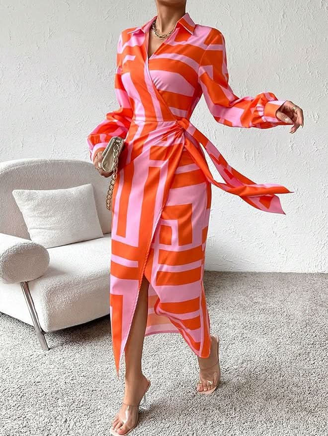 Clara Wrap Dress in Vibrant Print for Spring and Summer