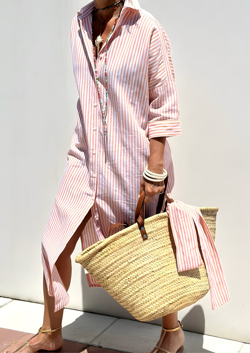 Soren Striped Shirt Dress Dress