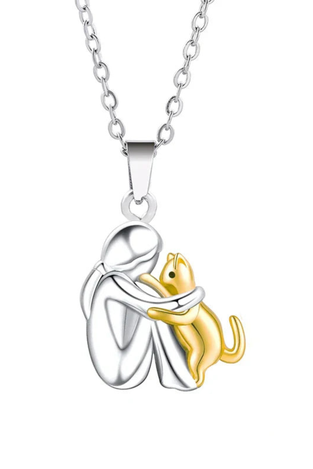 Xian Embrace Dog Pendant Necklace