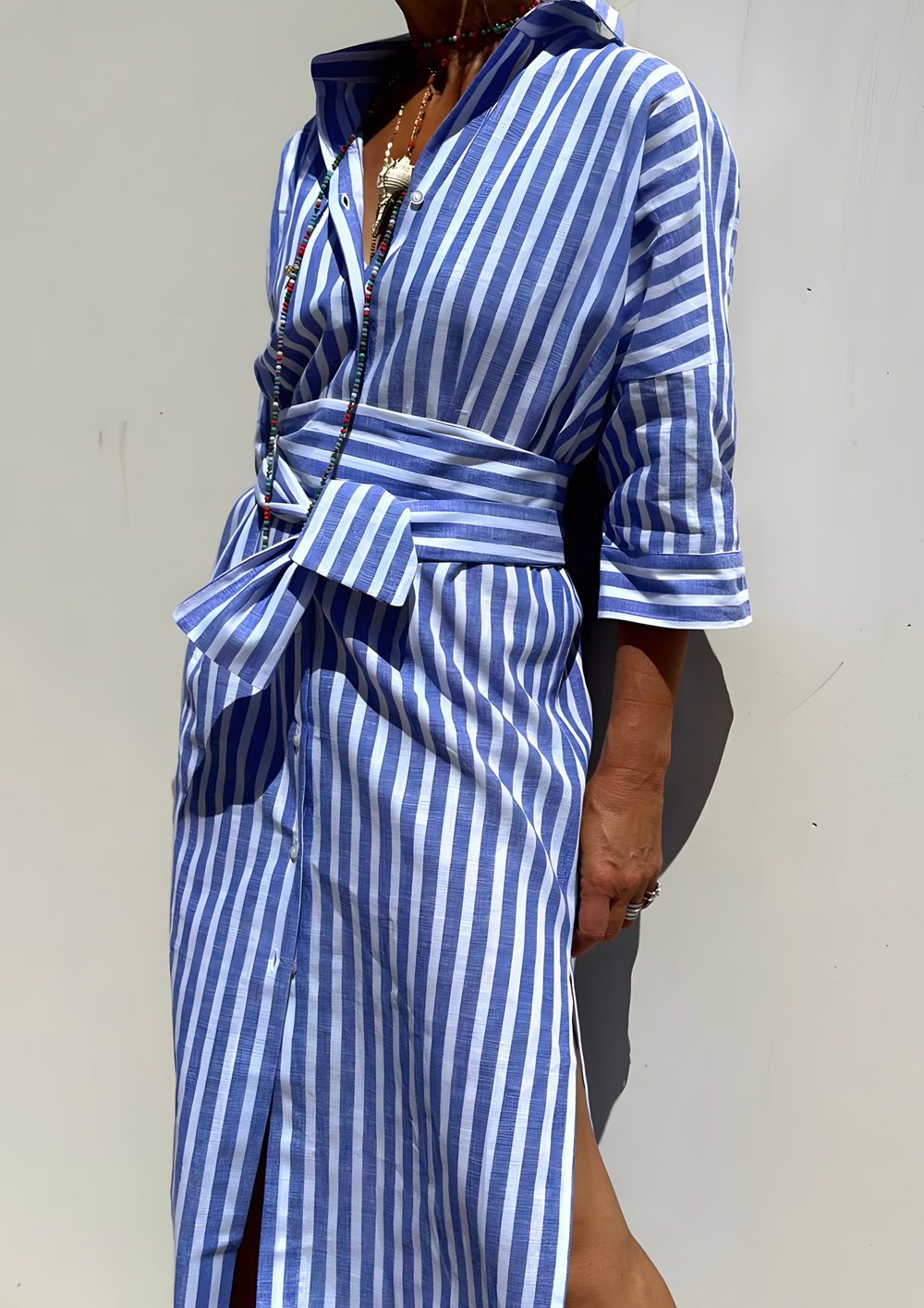 Soren Striped Shirt Dress Dress