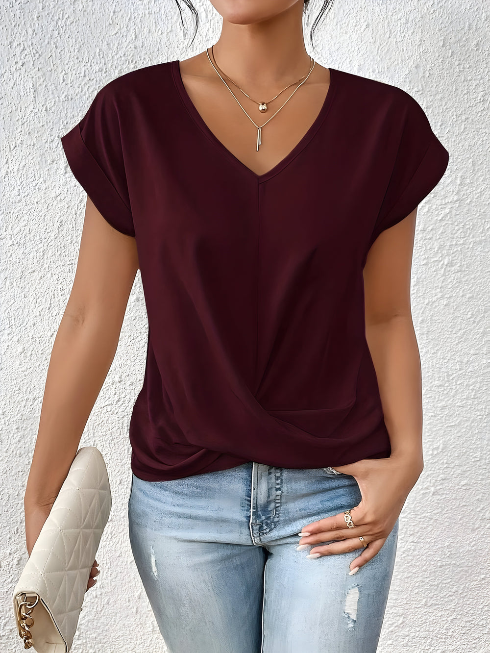 Velani Front-Knot Top with Modern Versatile Silhouette