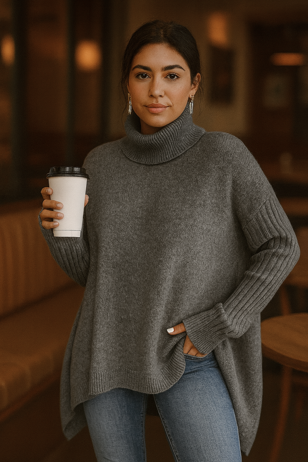 Bridgette Long Turtleneck Sweater