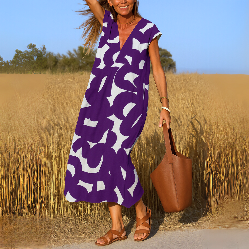 Valérie V-Neck Flowing Dress