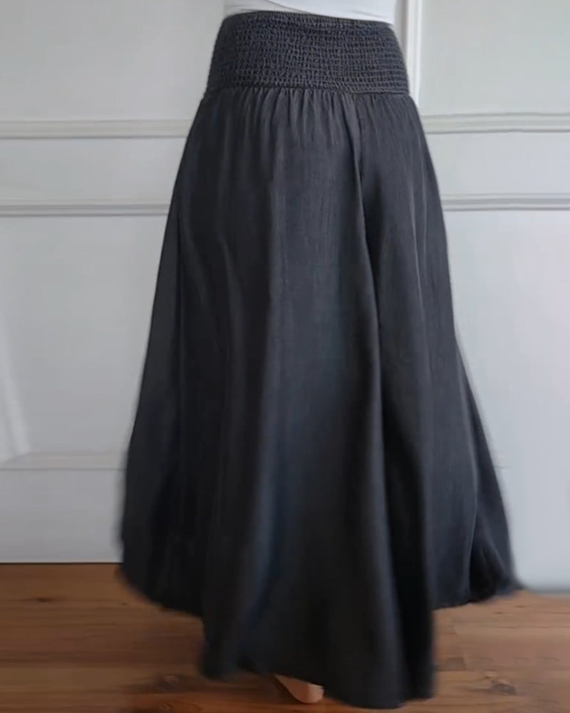 VanDeZaar Elastic Waist Wide Leg Pants
