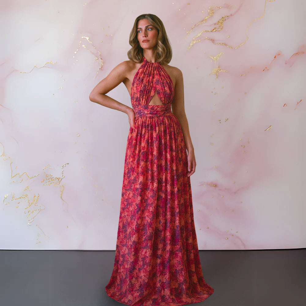 Veronica Floral Print Maxi Dress