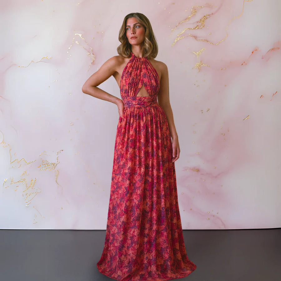 Veronica Floral Print Maxi Dress