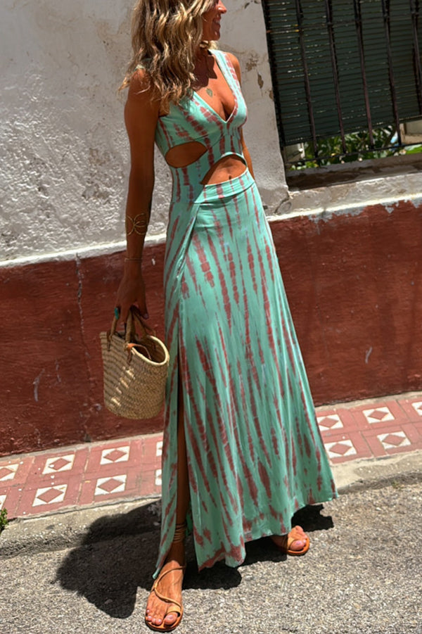 Chloe Tie-Dye Stretch Cut-Out Dress