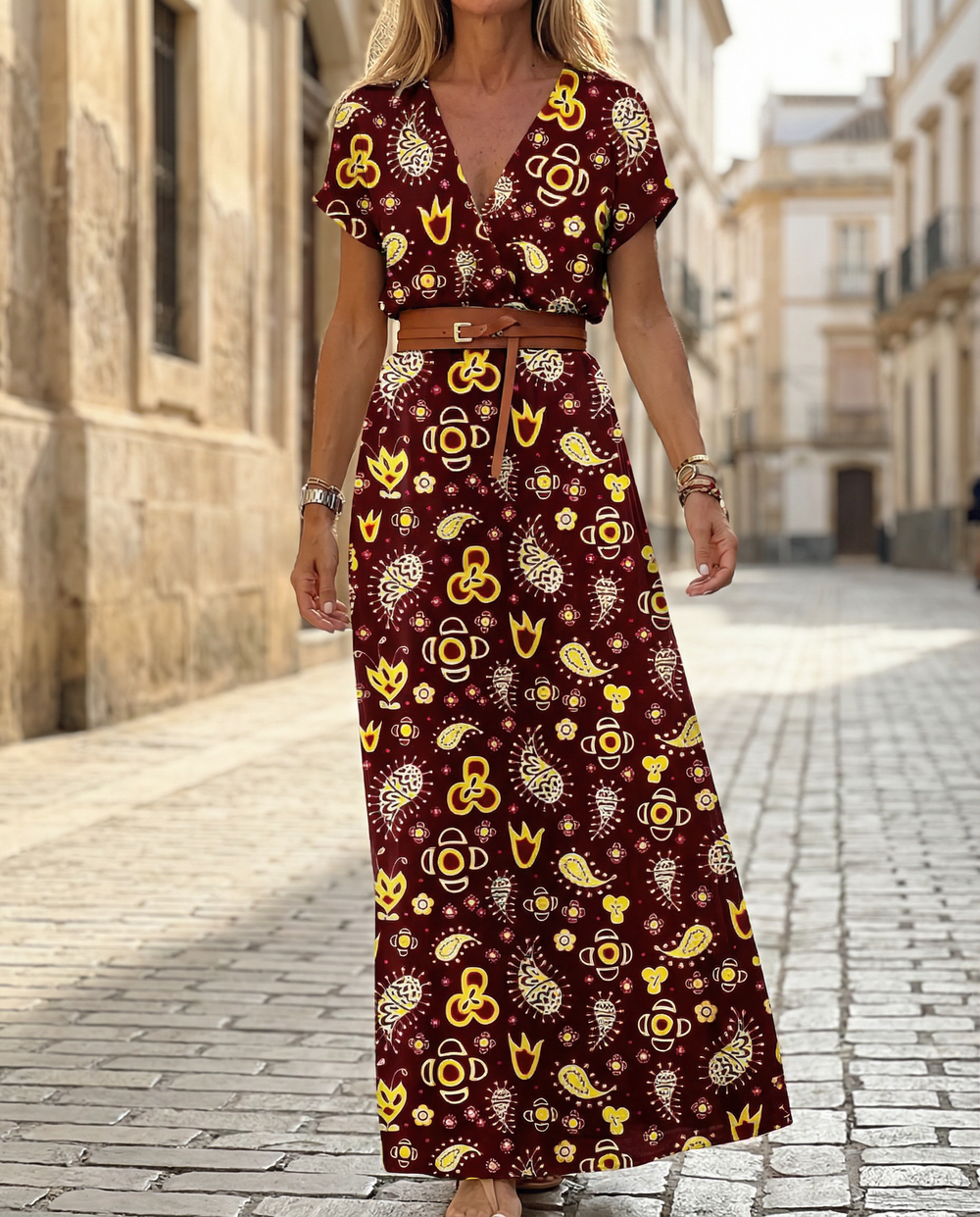 Vera Bohemian Flowy Maxi Dress