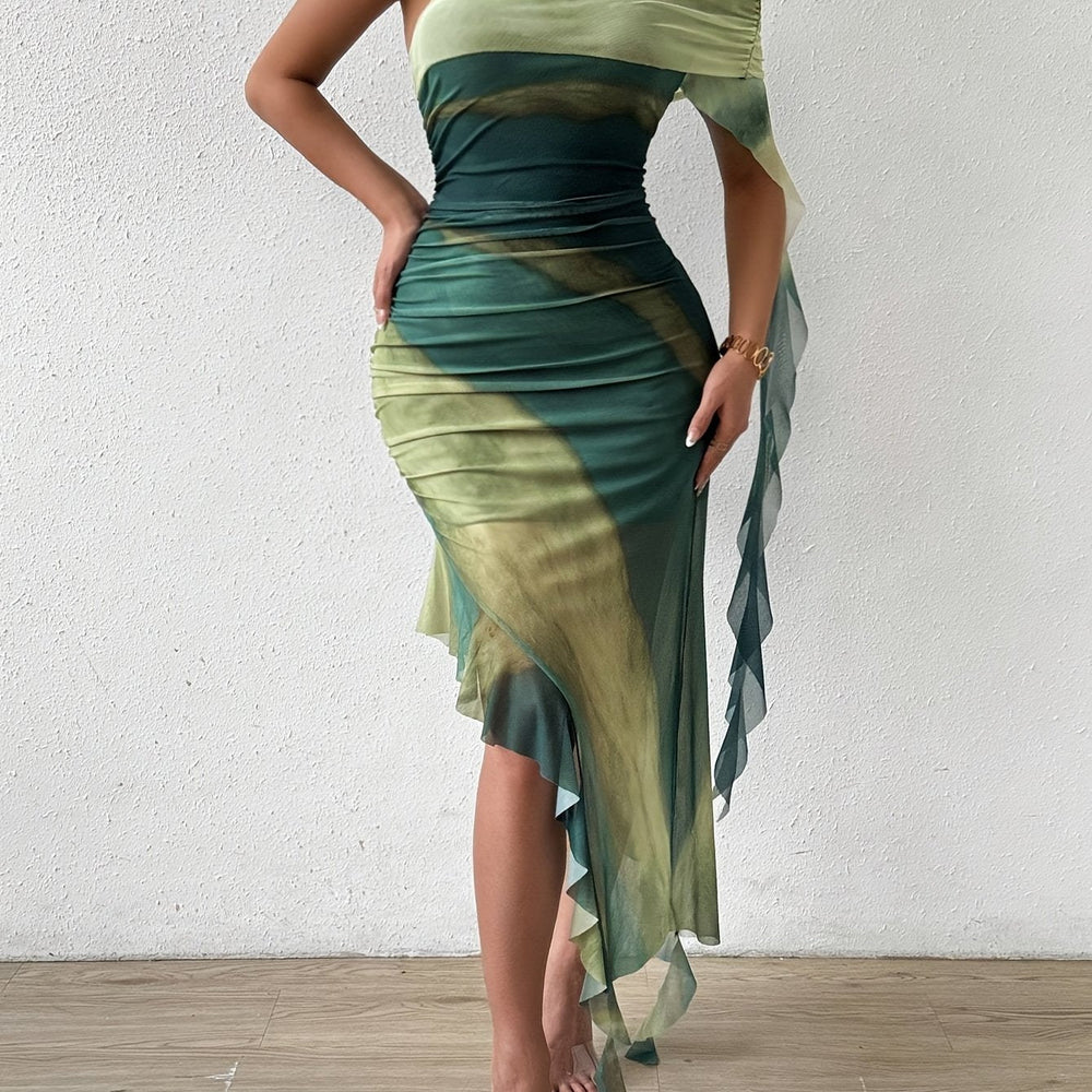 Sophia Off-Shoulder Asymmetrical Dress