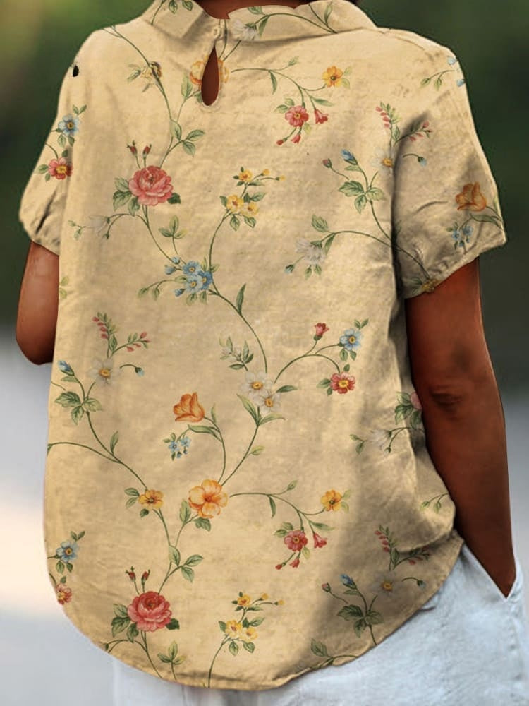Karla Retro Floral Linen