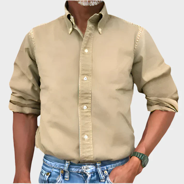 Carl Classic Cotton Button-Up Shirt for Everyday Wear