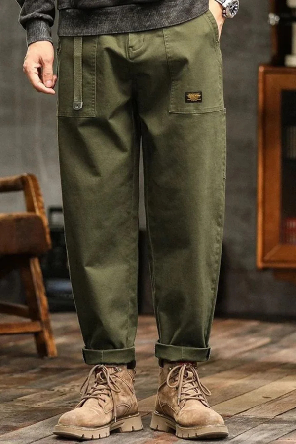 Roman Vintage Utility Cargo Multi-Pocket Stylish Pants
