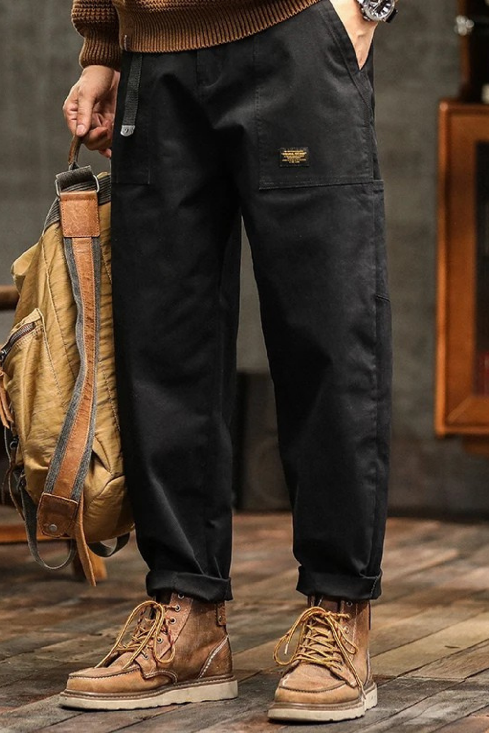 Roman Vintage Utility Cargo Multi-Pocket Stylish Pants