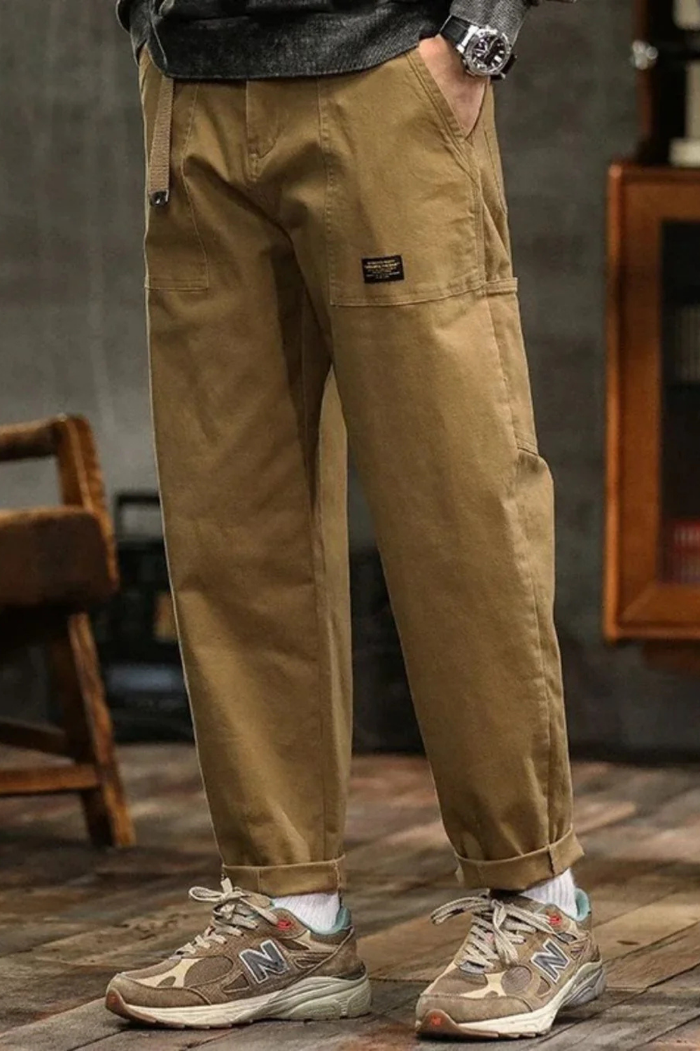Roman Vintage Utility Cargo Multi-Pocket Stylish Pants