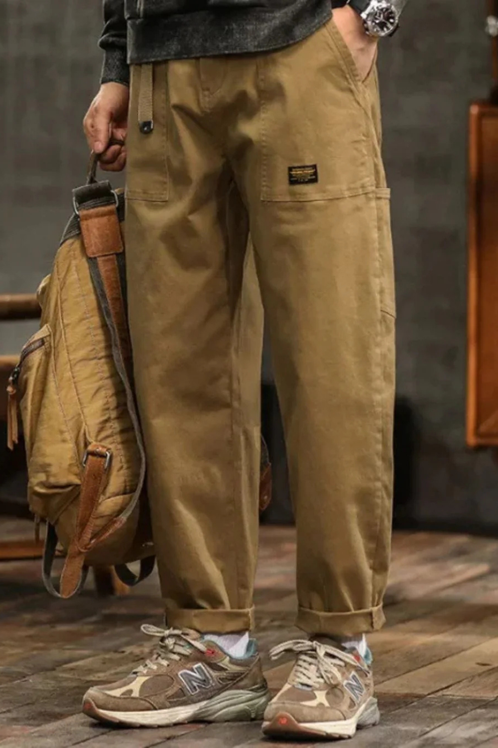 Roman Vintage Utility Cargo Multi-Pocket Stylish Pants