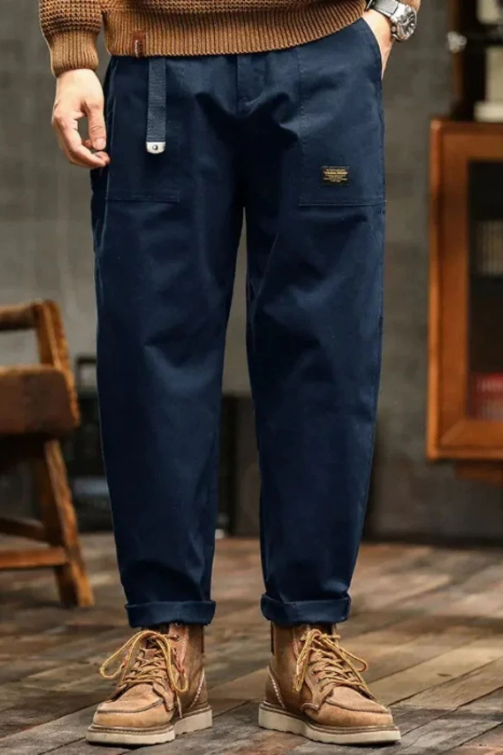 Roman Vintage Utility Cargo Multi-Pocket Stylish Pants