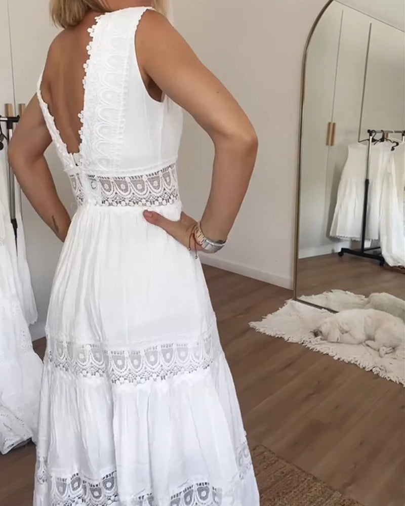 Kim Lace Boho Maxi Dress