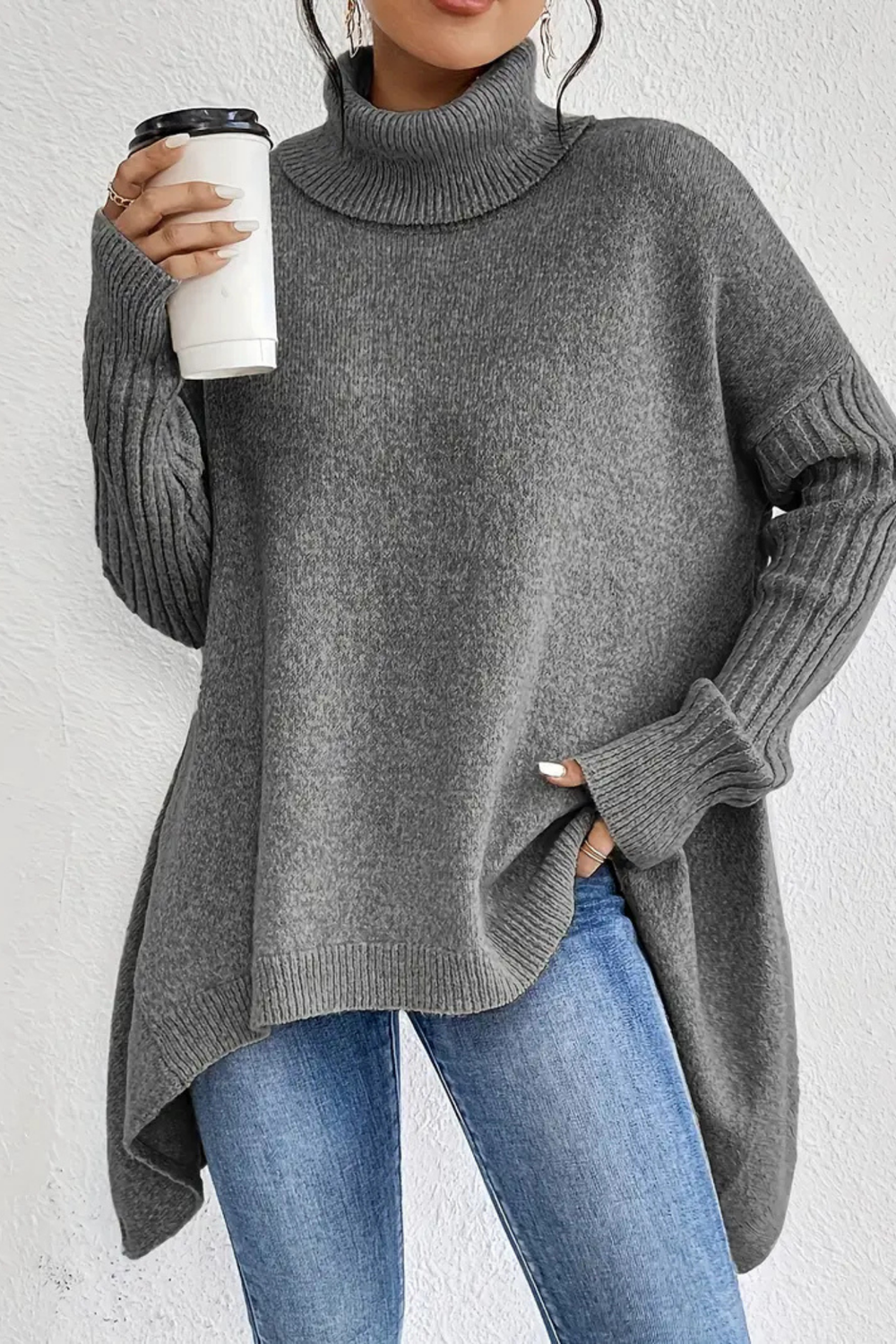 Bridgette Long Turtleneck Sweater