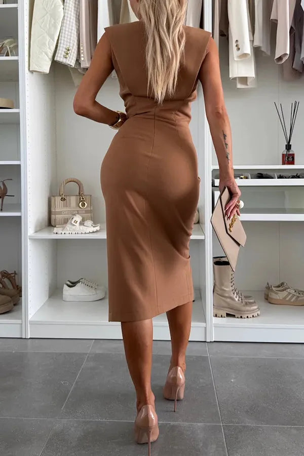 Shayne Sleeveless Midi Dress