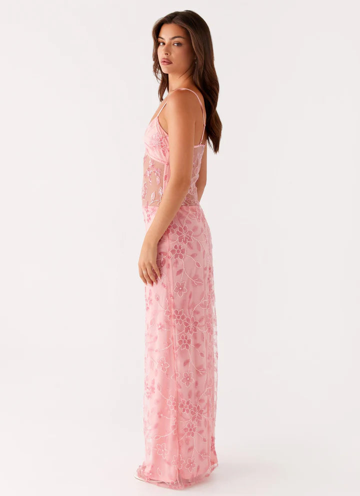Lila Floral Maxi Dress