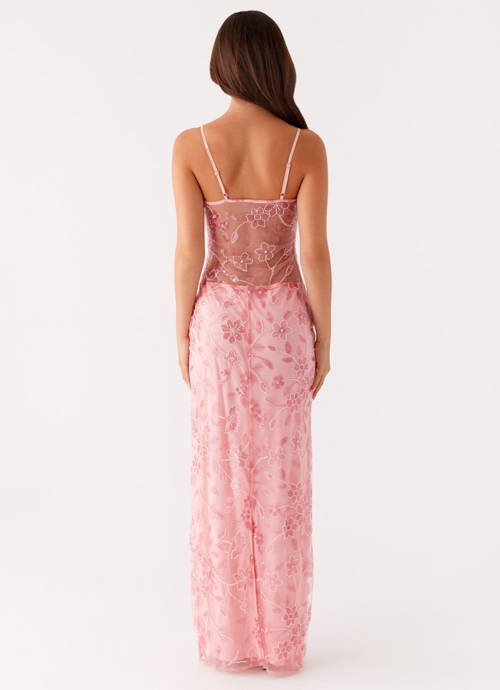 Laura | Sheer Floral Maxi Dress