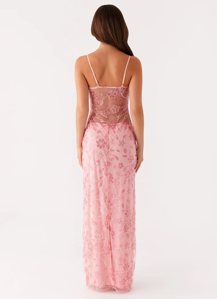 Lila Floral Maxi Dress