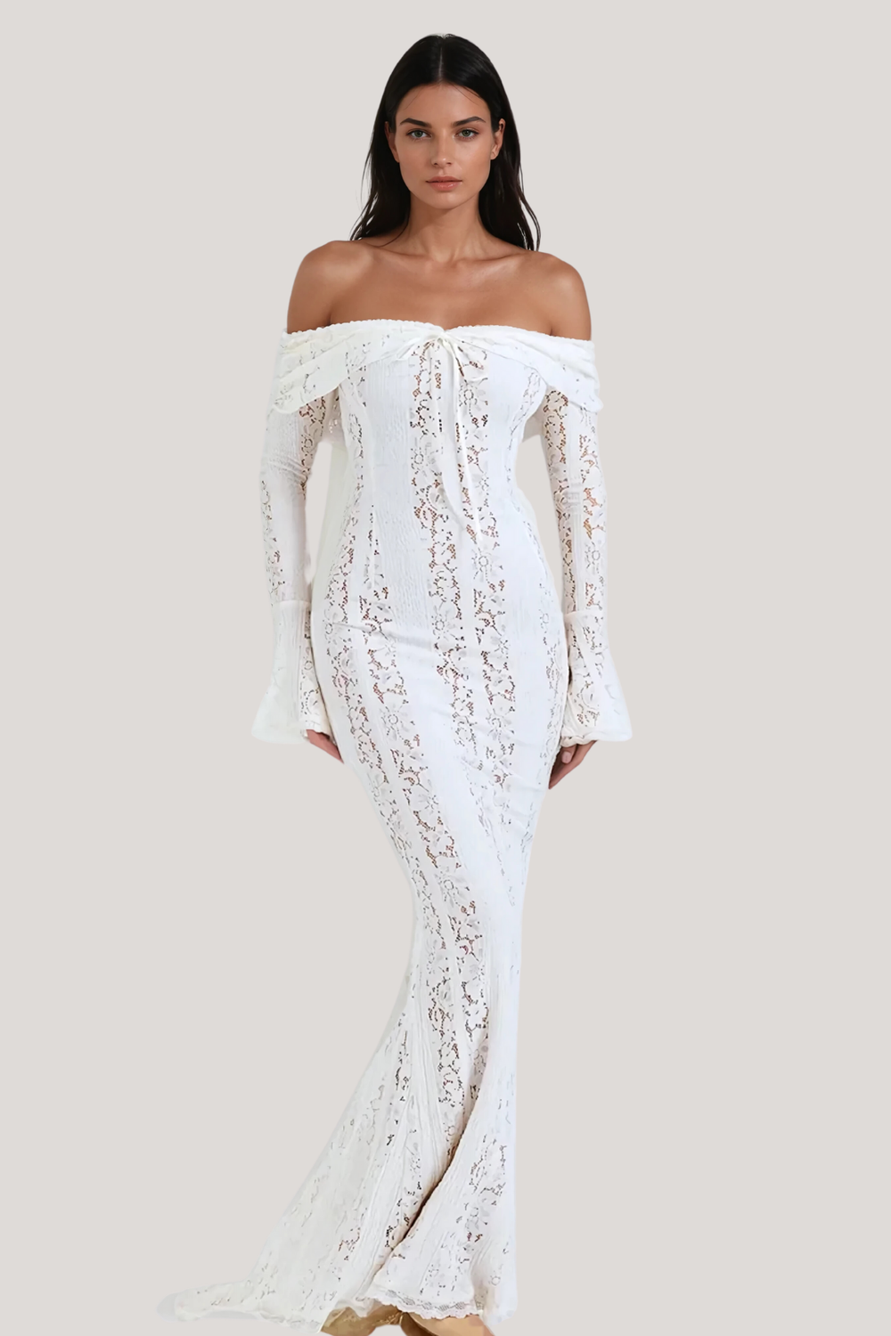 Lana Off-Shoulder Lace Maxi Dress