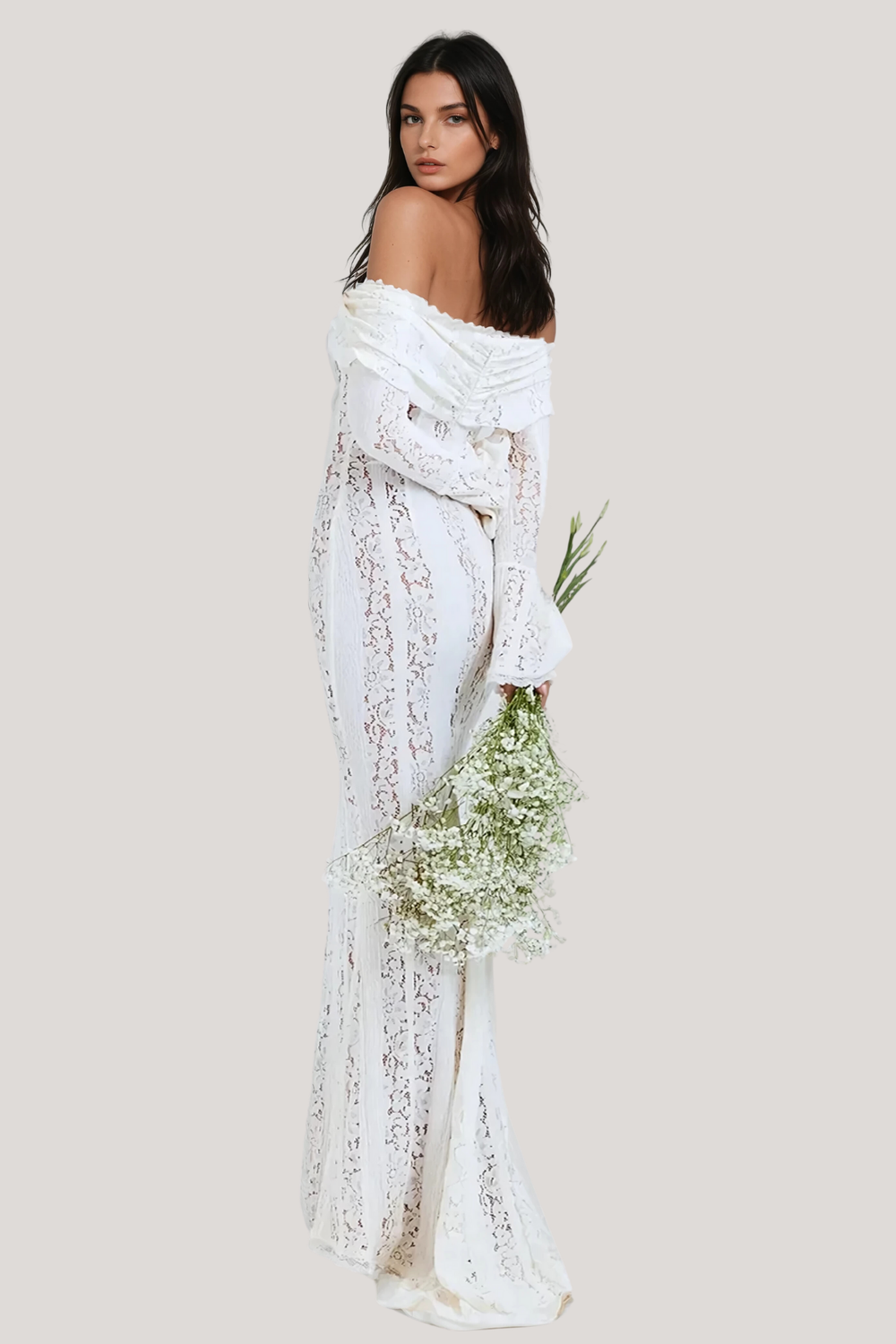 Lana Off-Shoulder Lace Maxi Dress