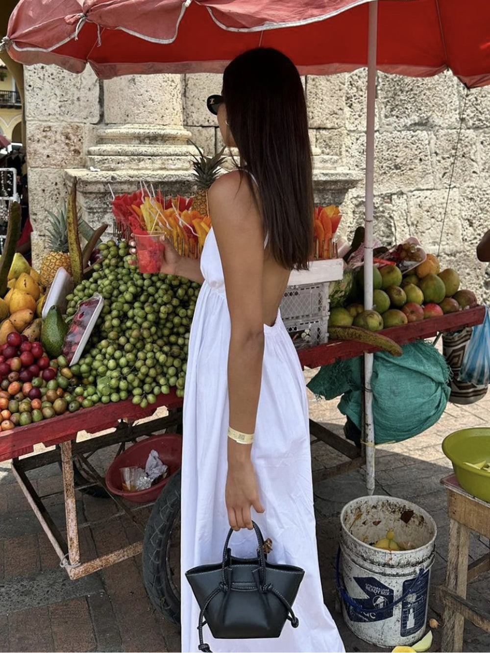 Maria Coastal Cowgirl Open-Back Maxi Dress